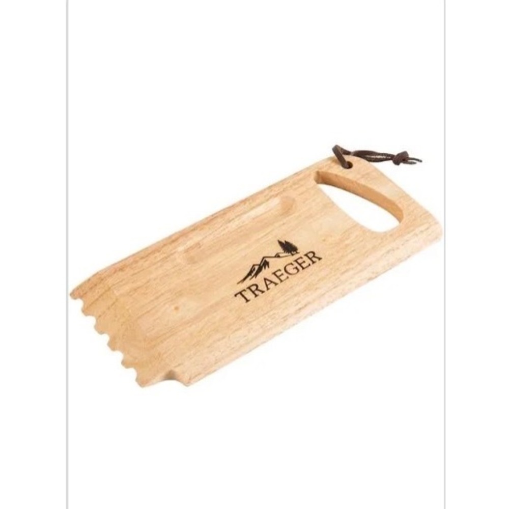 Traeger Wooden Grill Scraper Bristle Free BBQ Cleaning Tool Natural Wood NWT